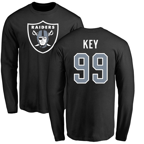 Men Oakland Raiders Olive Arden Key Name and Number Logo NFL Football #99 Long Sleeve T Shirt